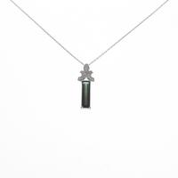 K18WG トルマリンネックレス