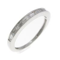 K18WG ハーフエタニティ ダイヤモンドリング