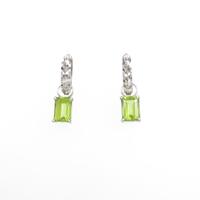 K14WG 2WAY ペリドットピアス