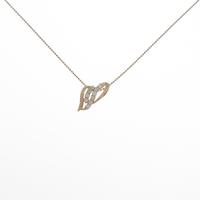 K18PG ハート ダイヤモンドネックレス