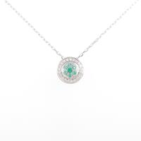 K18WG エメラルドネックレス