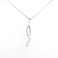 K18WG ダイヤモンドネックレス