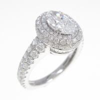 プラチナダイヤモンドリング 1．01ct・D・VS1・オーバルカット