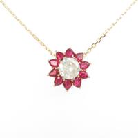 K18YG／K18WG ダイヤモンドネックレス 3．110ct・VLY・SI2・GOOD