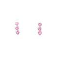 K14WG ハート ピンクサファイヤピアス