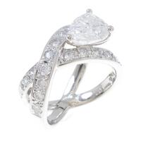 プラチナダイヤモンドリング 2．006ct・D・SI2・ペアシェイプ
