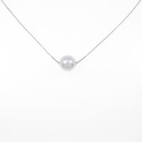 K18WG シロチョウパールネックレス