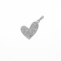 K14WG ハート ダイヤモンドペンダント