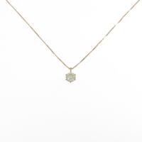 K18YG ソリティア ダイヤモンドネックレス