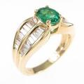 K18YG エメラルドリング