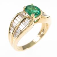 K18YG エメラルドリング