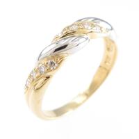 K18YG／PT ダイヤモンドリング