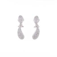 K18WG パヴェ ダイヤモンドピアス