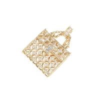 K18YG バッグ ダイヤモンドペンダント