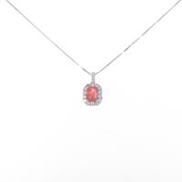 K18WG ロードクロサイトネックレス