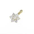 K18YG フラワー ダイヤモンドペンダント