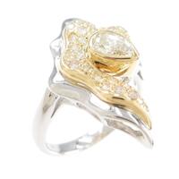 K18YG／PT ダイヤモンドリング