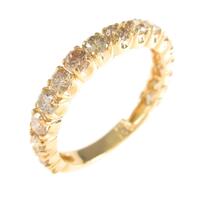 K18YG ハーフエタニティ ダイヤモンドリング