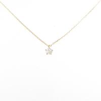 K18YG ソリティア ダイヤモンドネックレス