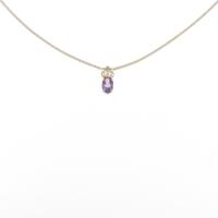K18YG アメジストネックレス