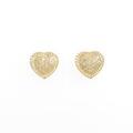 K18YG ハート ダイヤモンドピアス