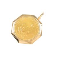 K18YG（枠）コイン ペンダント