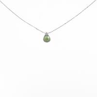 K18WG ペリドットネックレス