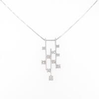 K18WG ダイヤモンドネックレス