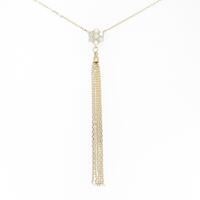 K18YG フラワー ダイヤモンドネックレス