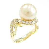 K18YG シロチョウパールリング