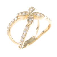 【リメイク】K18YG フラワー ダイヤモンドリング