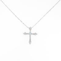 K14WG／K18WG クロス ダイヤモンドネックレス