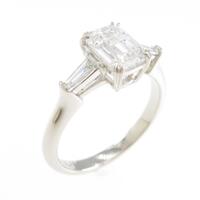 プラチナダイヤモンドリング 1．202ct・D・SI1・エメラルドカット