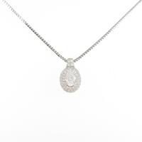 プラチナダイヤモンドネックレス 0．31ct・D・VS2・オーバルカット