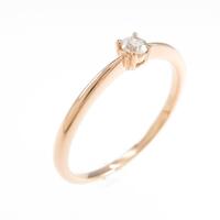 K18PG ソリティア ダイヤモンドリング