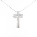 K18WG クロス ダイヤモンドネックレス