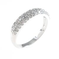 K18WG パヴェ ダイヤモンドリング