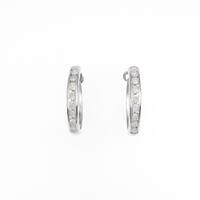 K18WG ダイヤモンドイヤリング