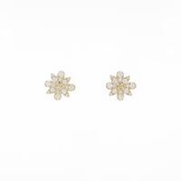 【リメイク】K18YG フラワー ダイヤモンドピアス