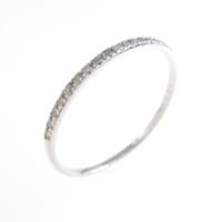 K18WG ハーフエタニティ ダイヤモンドリング