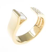 【リメイク】K18YG パヴェ ダイヤモンドリング