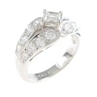プラチナダイヤモンドリング 0．293ct・G・VVS2・ファンシーカット