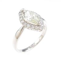 プラチナダイヤモンドリング 1．012ct・VLY・SI1・マーキスカット