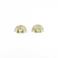 K18YG ペリドットピアス
