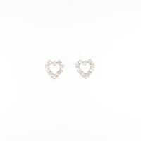 【新品】K18YG ハート キュービックピアス