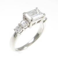 【リメイク】プラチナダイヤモンドリング 1．009ct・G・VS2・エメラルドカット