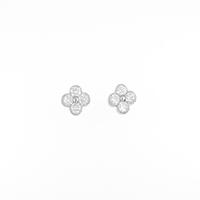 【新品】PT フラワー ダイヤモンドピアス