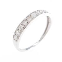 【リメイク】K18WG ハーフエタニティ ダイヤモンドリング