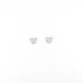 K18WG パヴェ ハート ピアス