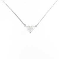 プラチナダイヤモンドネックレス 0．584ct・F・SI2・ハートシェイプ
